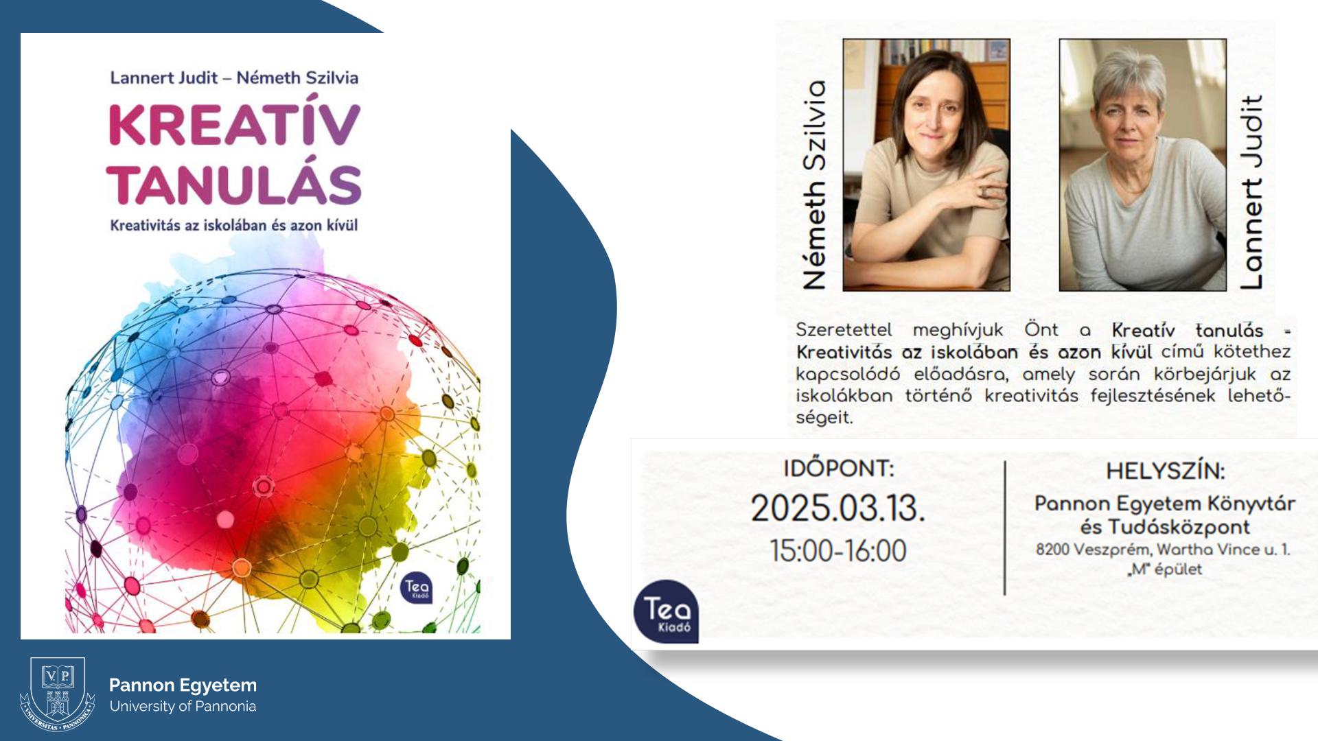 MEGHÍVÓ - Kreatív tanulás - Kreativitás az iskolában és azon kívül című előadásra