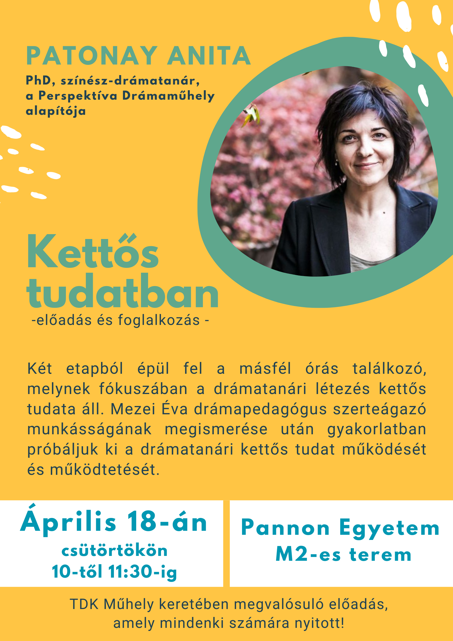 Kettős Tudatban - előadás és foglalkozás, nemcsak drámásoknak az M2 termben