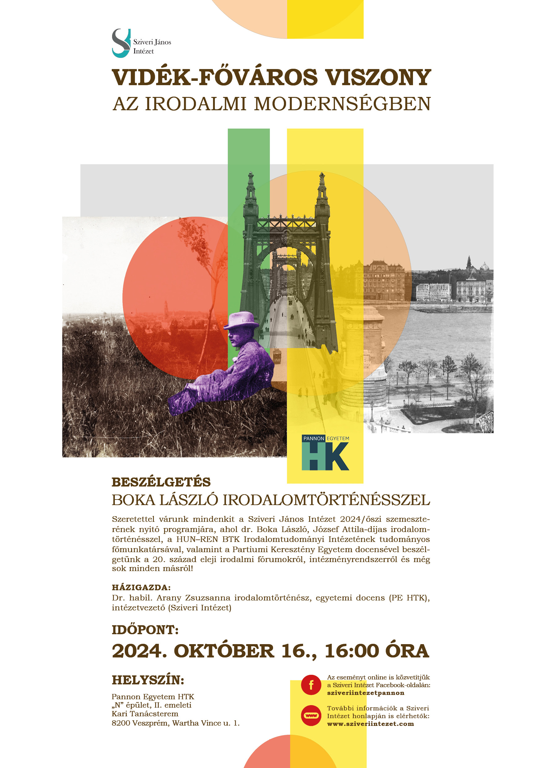 Vidék–főváros viszony az irodalmi modernségben  Beszélgetés Boka László irodalomtörténésszel a Sziveri Intézet szervezésében