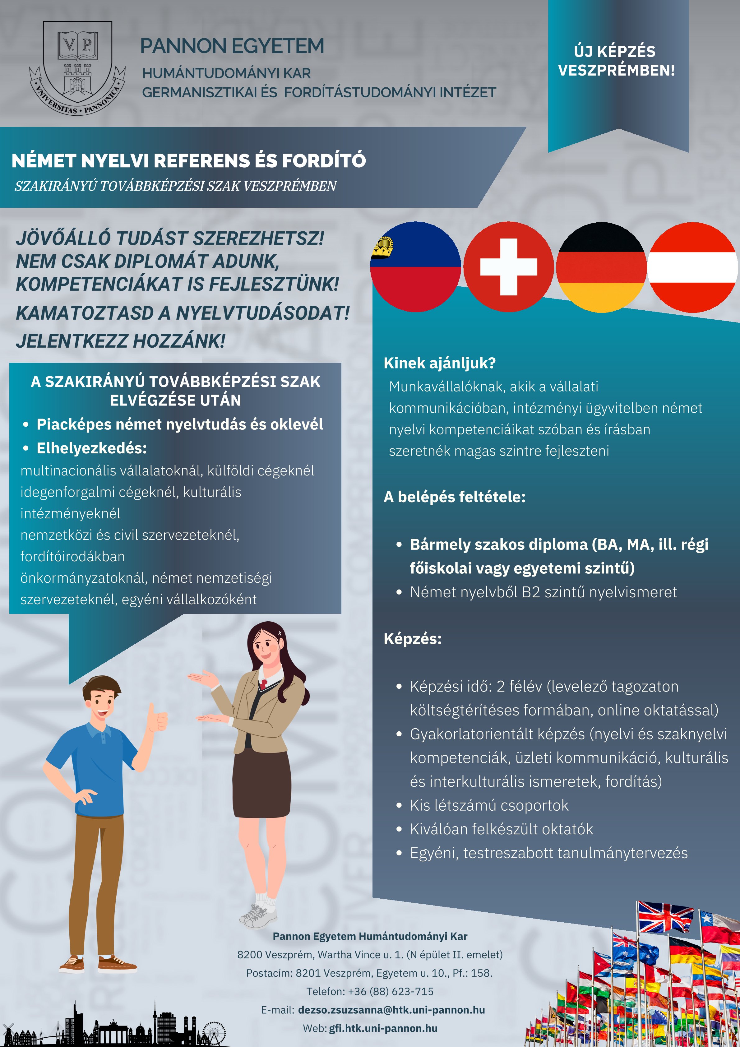 ÚJ KÉPZÉS! Német nyelvi referens és fordító szakirányú továbbképzési szak